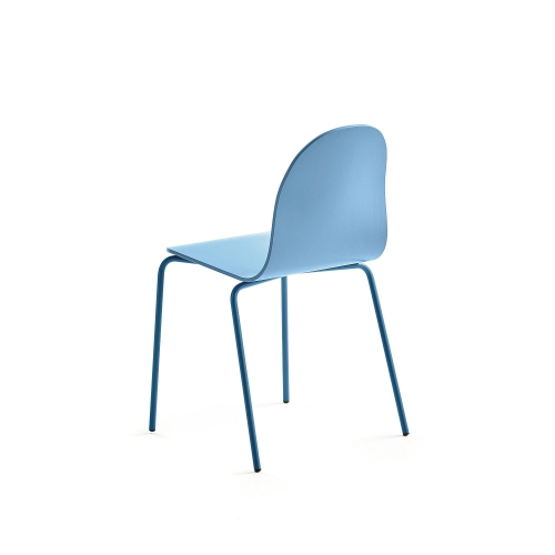 Krzesło Gander, 4 Nogi, Siedzisko 450 Mm, Lakierowany, Niebieski