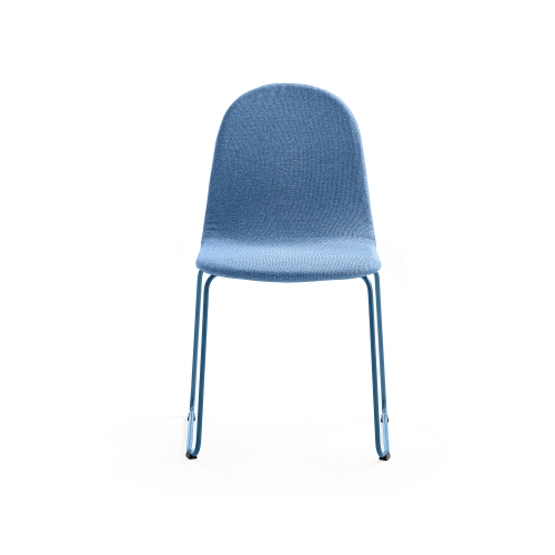 Krzesło Gander, Płozy, Siedzisko 450 Mm, Tkanina, Niebieski