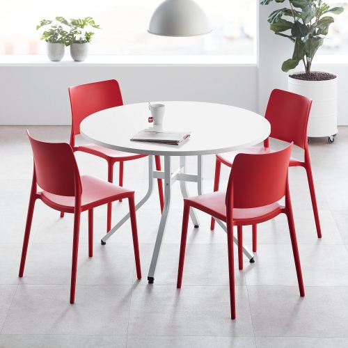 Zestaw Mebli Various + Rio stół + 4 Krzesła Czerwony