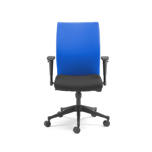 Krzesło Biurowe Milton, Tkanina, Czarny, Niebieski