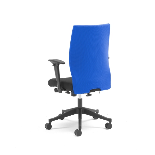 Krzesło Biurowe Milton, Tkanina, Czarny, Niebieski