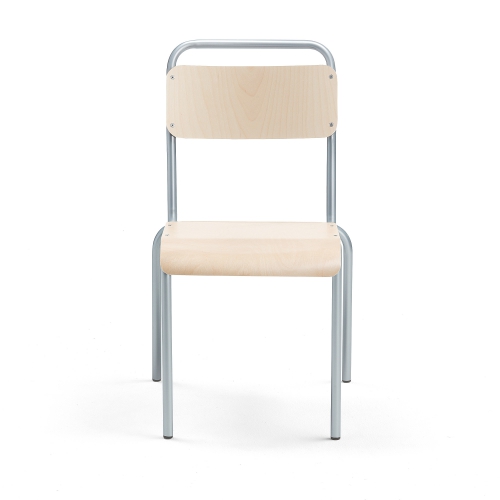 Krzesło Do Stołówki Frisco, Aluminium, Hpl, Brzoza