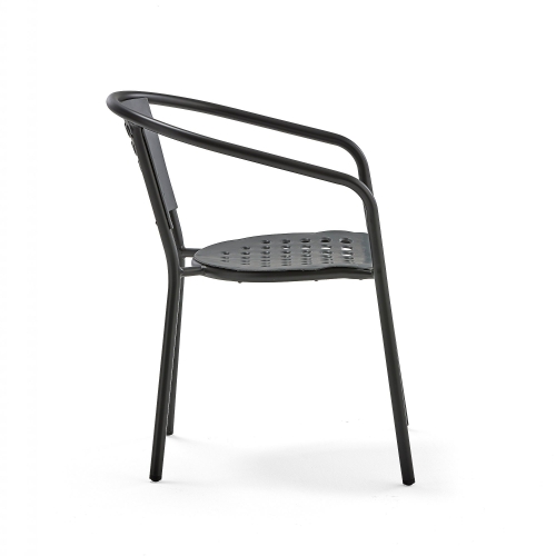 Krzesło Capri czarny, Szare Siedzisko