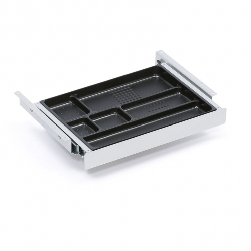 Szuflada Podblatowa, 380x245x42 Mm, Szary Aluminium