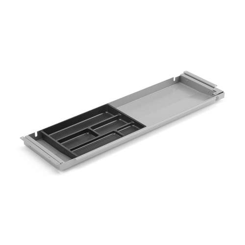 Szuflada Podblatowa, 873x260x30/44 Mm, Szary Aluminium