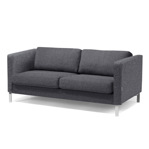 Sofa Do Poczekalni Neo, 2-osobowa, Tkanina Wełniana, Ciemnoszary