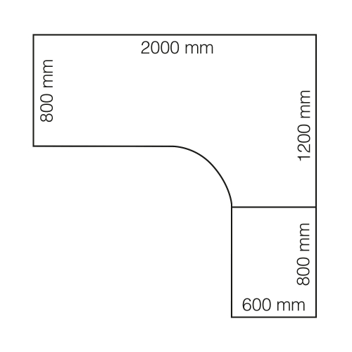 Biurko Ergonomiczne Modulus, Rama T, 2000x2000 Mm, Srebrna Rama, Dąb