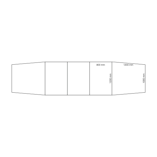 Stół Konferencyjny Modulus 4800x1200 Mm, Rama T, Biała Rama, Dąb