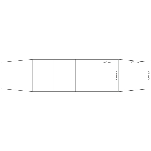 Stół Konferencyjny Modulus 5600x1200 Mm, Rama T, Biała Rama, Biały