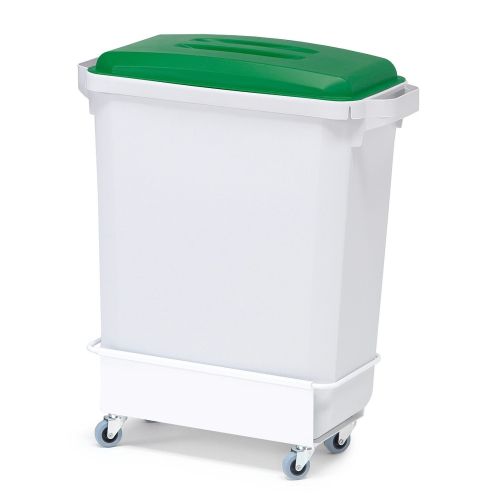 Zestaw Do Segregacji śmieci 1 Kosz 60 L, 1 Pokrywa Zielony, 1 Wózek