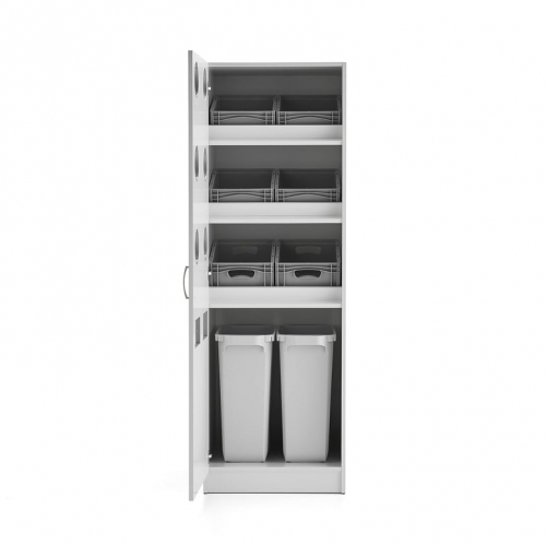 Szafka Do Segregacji śmieci, 1950x650x610 Mm, Laminat, Biały