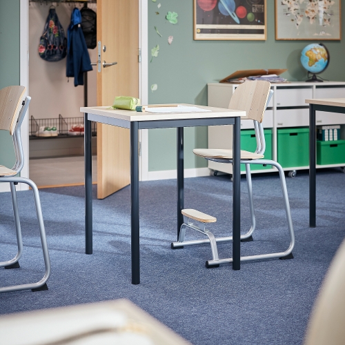 Biurko Sonitus Plus 700x600x760 Mm, Hpl Popielaty, Redukcja Hałasu, Antracyt