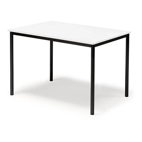 Stół Borås, 1200x800x800 Mm, Rama Czarna, Dźwiękochłonny Hpl, Biały