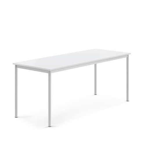Stół Borås, 1800x700x720 Mm, Laminat Biały, Biały