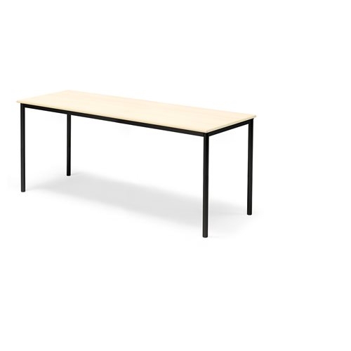 Stół Borås, 1800x700x800 Mm, Rama Czarna, Dźwiękochłonny Hpl, Brzoza