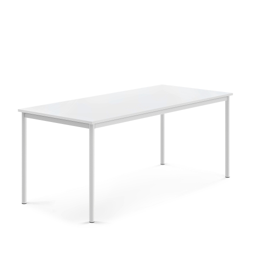 Stół Borås, 1800x800x720 Mm, Laminat Biały, Biały