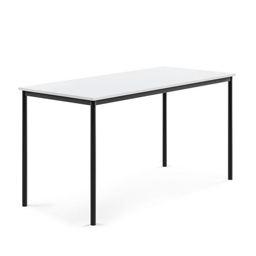 Stół Borås, 1800x800x900 Mm, Rama Czarna, Dźwiękochłonny Hpl, Biały