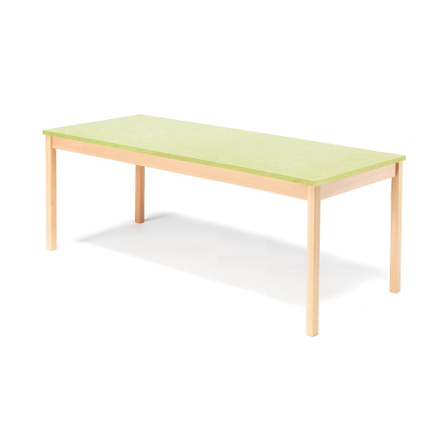 Stół Decibel, 1800x800x720 Mm, Dźwiękochłonne Linoleum, Limonkowy