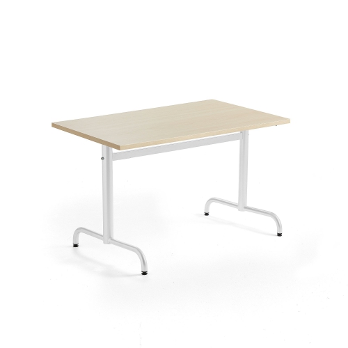 Stół Plural 1200x800x720 Mm, Hpl, Brzoza, Biały