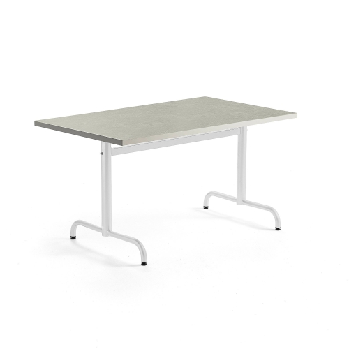 Stół Plural 1200x800x720 Mm, Linoleum, Szary, Biały