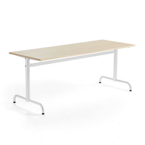 Stół Plural 1800x700x720 Mm, Hpl, Brzoza, Biały