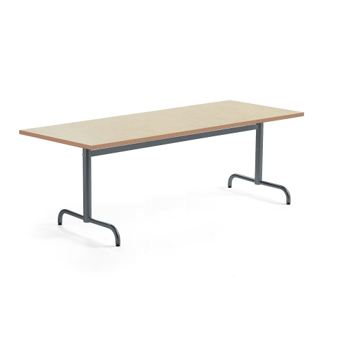 Stół Plural 1800x800x720 Mm, Linoleum, Beżowy, Antracyt