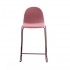 Krzesło Barowe Gander płozy, Siedzisko 630 Mm, Tkanina, Ciemnoczerwony