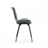 Krzesło Nelson plastikowe Siedzisko, Czarny, Ciemny Szary