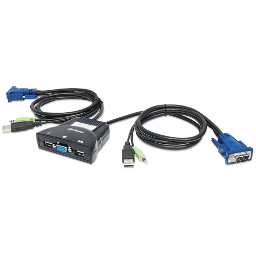 Przełącznik Kvm Vga/usb 2x1 2-portowy Z Audio