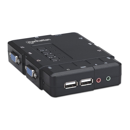 Przełącznik Kvm Vga/usb 4x1 4-portowy Z Audio/mic