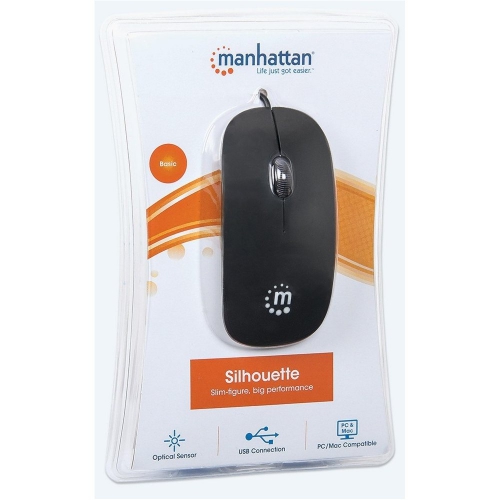 Mysz Optyczna Superslim Czarna Usb