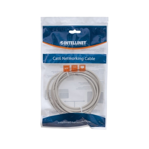 Patch Cord Cat6 Utp 3,0m Szary 100% Miedź