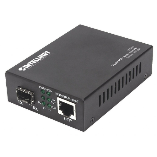 Gigabitowy Media Konwerter Poe+ 1000base-t Rj45 Na Slot Sfp