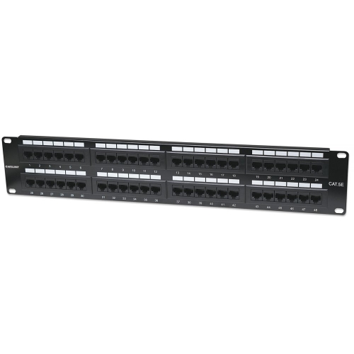 Patch Panel 48-portów Rj45 Utp Kat.5e 2u Rack 19