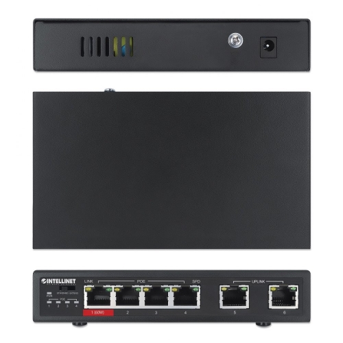 Switch 6 Portów Rj45 10/100 W Tym 3x Poe I 1x High-power Poe