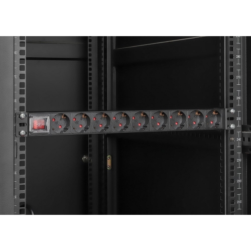 Listwa Zasilająca Rack 1u 9x Gniazd Schuko 4000w