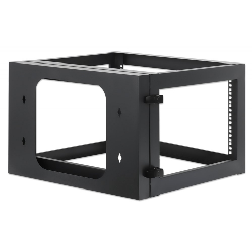 Rama Rack 19 6u 604x555, Wisząca, Tylne Otwarcie, 4 Słupki