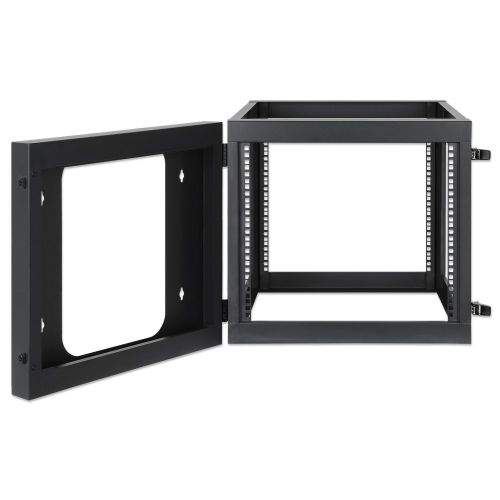 Rama Rack 19 9u 604x555, Wisząca, Tylne Otwarcie, 4 Słupki