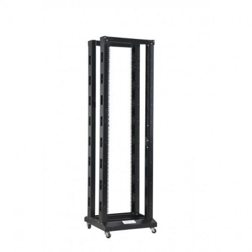 Rama Stojąca 42u Rack 19 600x600, Podwójna, Na Kółkach