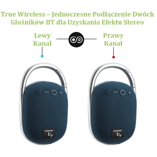 Głośnik Bluetooth 5.3 Bezprzewodowy 5w Tws Led Usb/tf Mp3