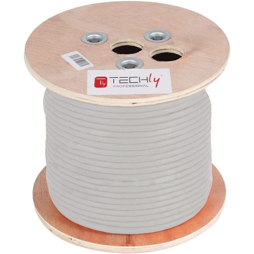 Kabel Skrętka Cat5e F/utp Drut Miedź Lszh 305m Szara