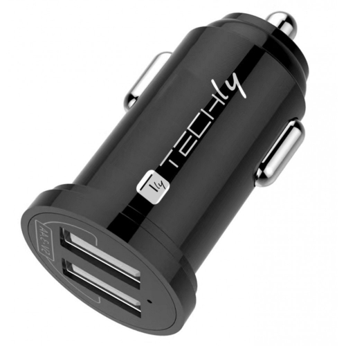 Samochodowa Mini ładowarka 2x Usb 5v 3.4a/17w Techly