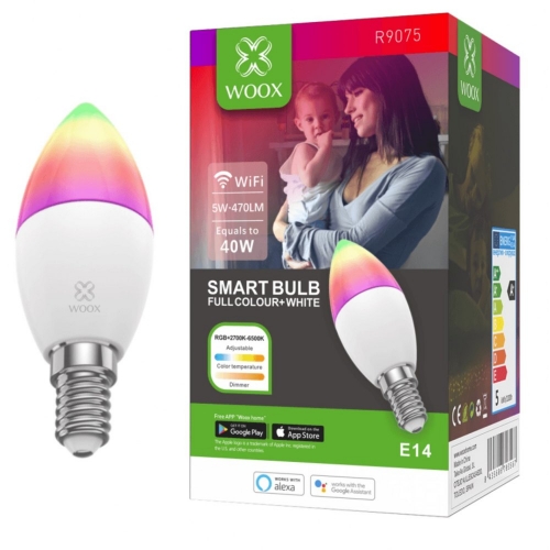 Woox R9075 Smart żarówka Wifi Led Rgb+cct 5w E14