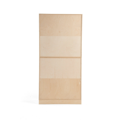 Drewniana szafa do przechowywania <span>2100x1000x490 mm, 4 półki + pojemniki, brzoza</span> AJ Produkty